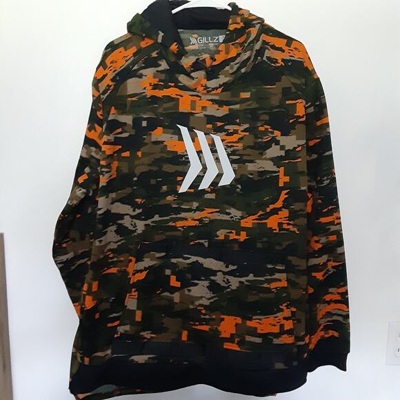 Gillz Camo Versa Hoodie Mens 2XL Rifle Green Tek Water Repellant - Picture 1 of 11